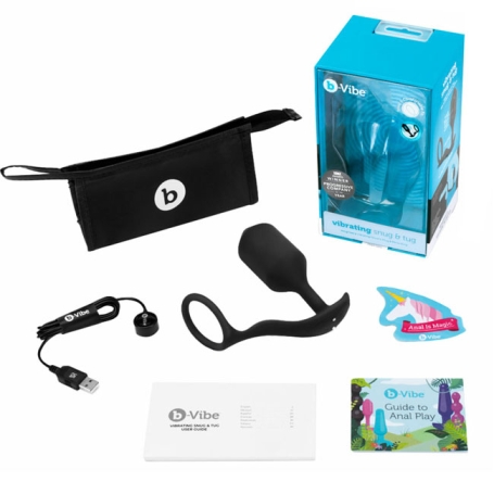 Вибропробка с кольцом b-Vibe Snug &amp; Tug