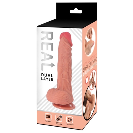 Фаллоимитатор Real Dual Layer